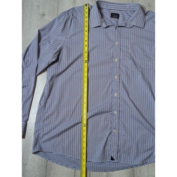 UNTUCKIT Mens Sz 3XL XXXL Blue  Purple White Gingham Check Long-Sleeve Button-Up - Picture 7 of 12